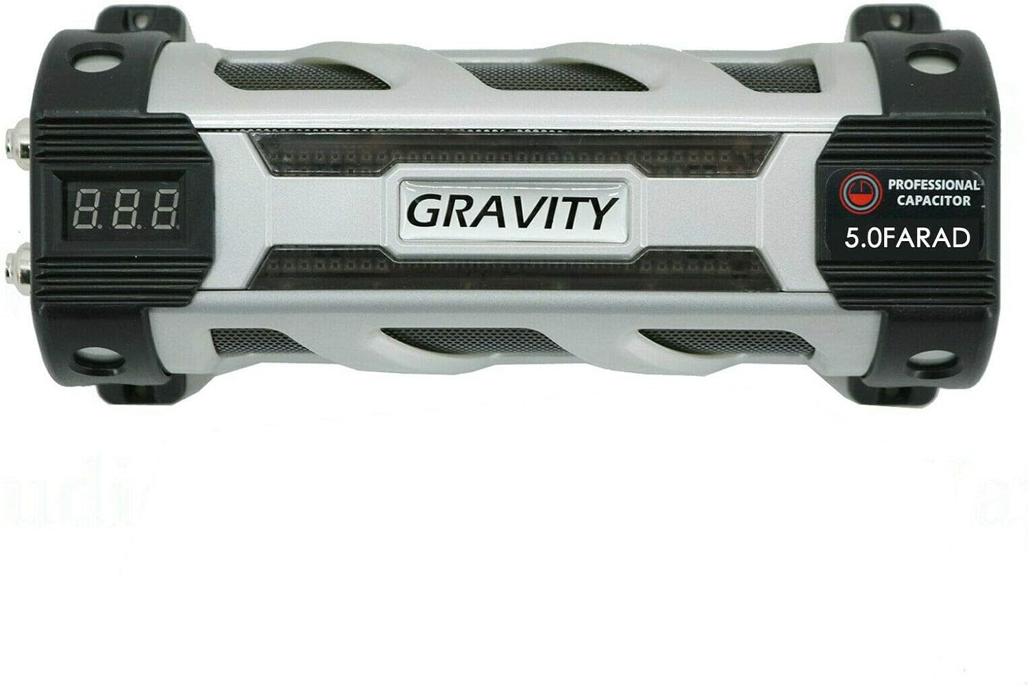 Gravity GR5.0 Car Audio Battery Stiffening Portable Power 5 Farad Capacitor and Completed 5000 Watts 0 Gauge Amplifier Installation Wiring Kit Blue BGC0XLB