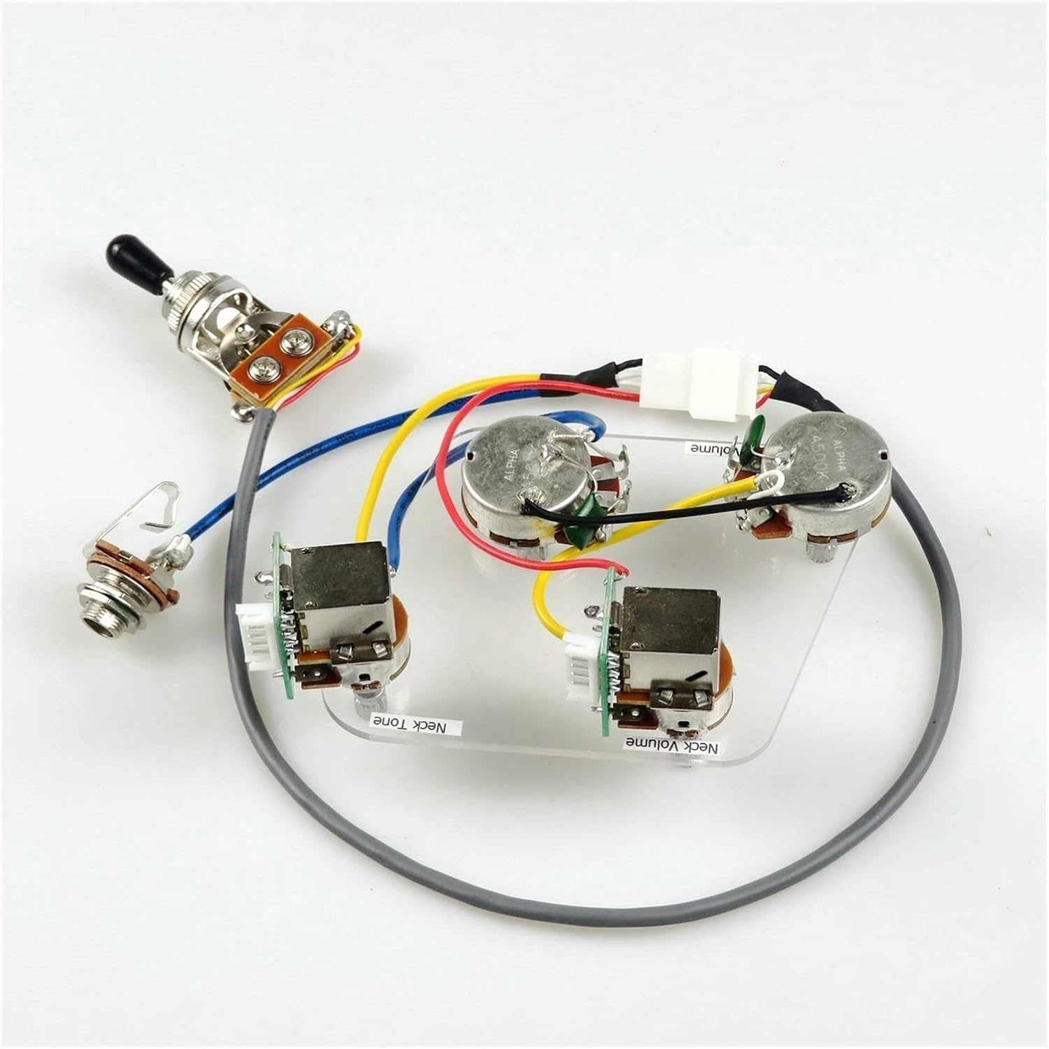 Electric Guitar Pickups Chrome Humbucker PRO Alnico 5 Electric Guitar Pickups Wiring Harness Push-Pull Guitar Pickups for Gibson/Epiphone Guitar Pickup Set (Color : Black BK Frame)