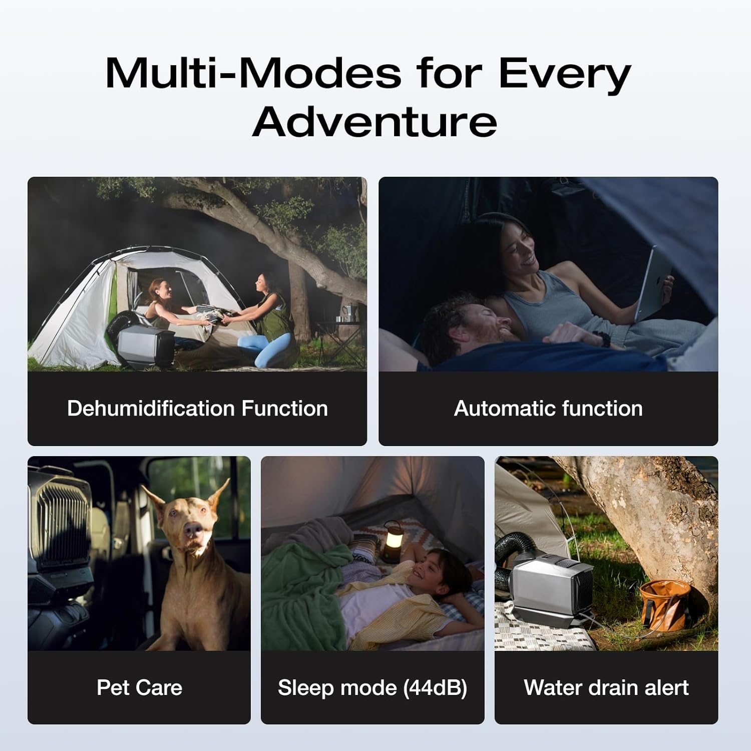 EF ECOFLOW WAVE 3 Portable Air Conditioner, 1800W/6100 BTU Cooling and 2000W/6800 BTU Heating, 1000W Fast Charging in 75 mins, 8H Wireless Running, APP Control, for Camping, Vanlife, RVs