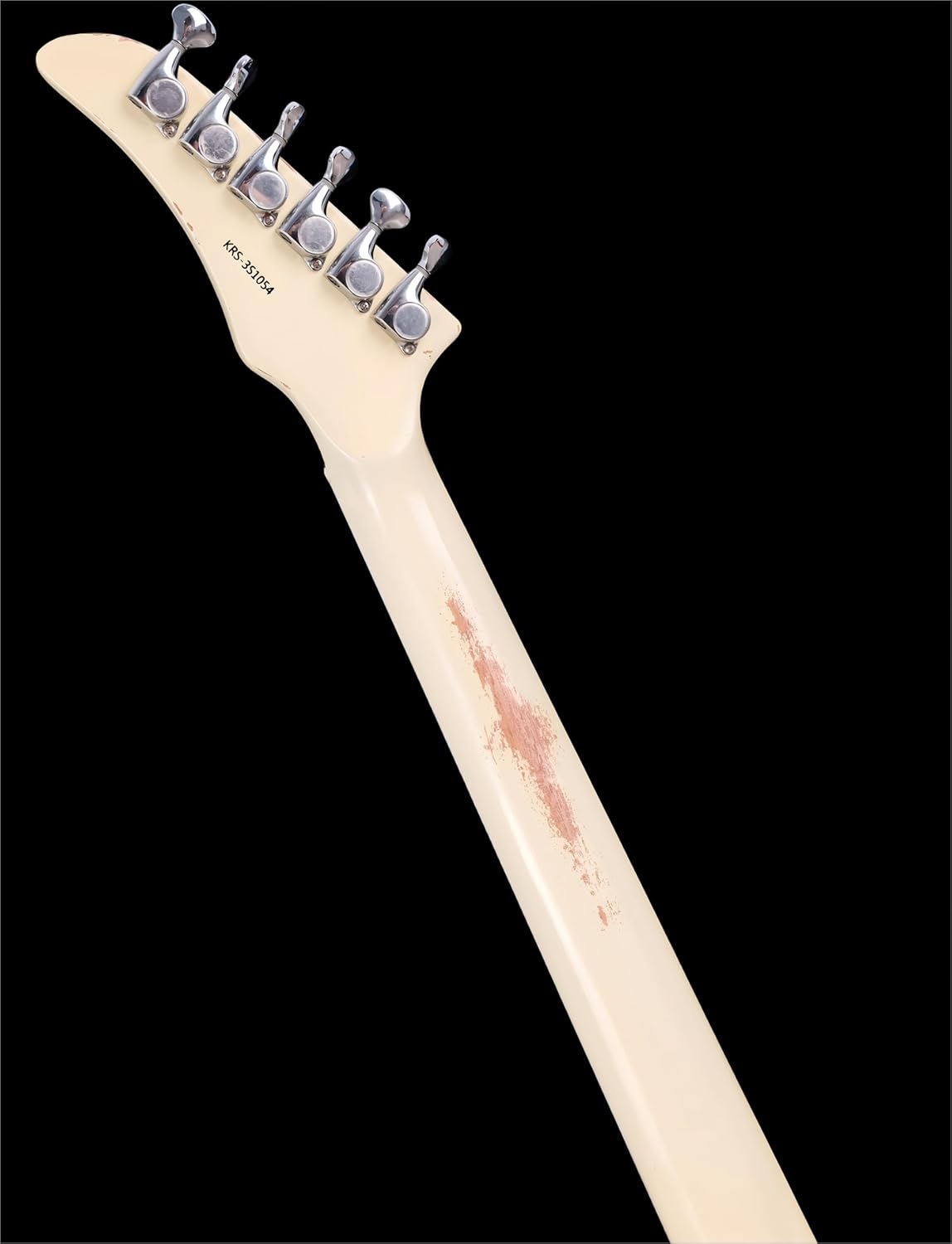 KGD Relic Electric Guitar-6-String Heavy Metal Guitar with Bone Nut, Professional Electric Guitar for Adults (Cream Yellow)