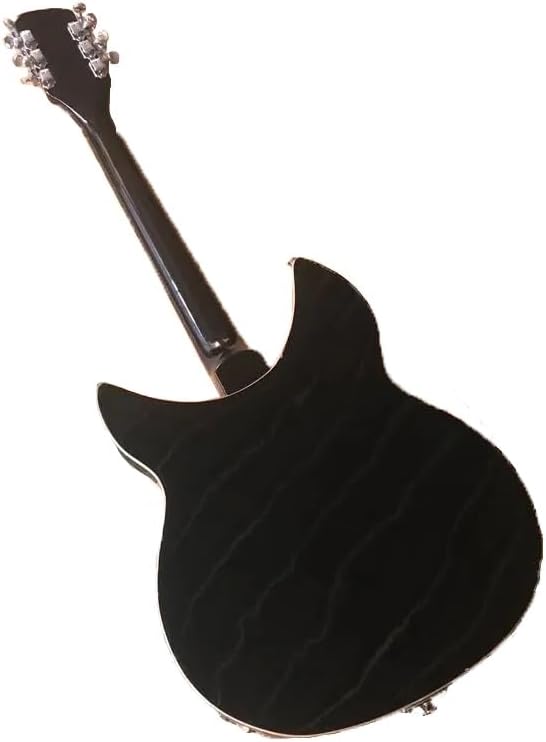 360 Style Black 12-String Semi-Hollow Electric Guitar - 21 Frets