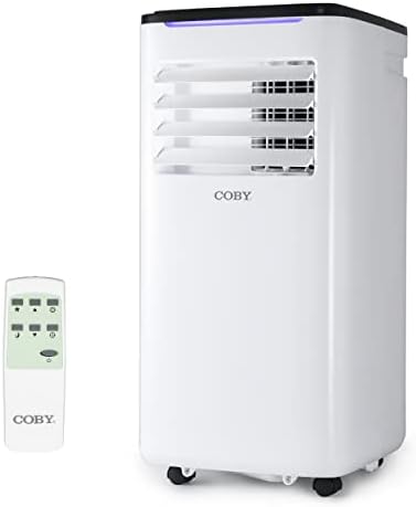 COBY Portable Air Conditioner 3-in-1 AC Unit, Dehumidifier & Fan, Air Conditioner 9,000 BTU Portable AC Unit for 400 Sq. Ft. with Remote Control, 24-Hour Timer, & Installation Kit