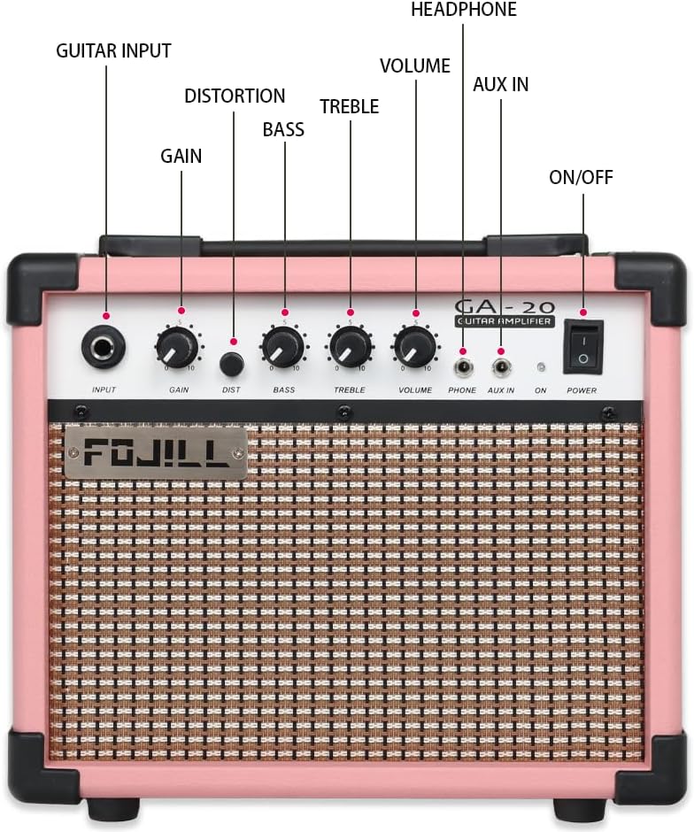 Fojill 39 Inch Electric Guitar Kit Set Beginner Starter Combo Package Bundle 20W Amplifier Amp Accessory Padded gig Bag,Picks, Cable,Strap,Extra Strings