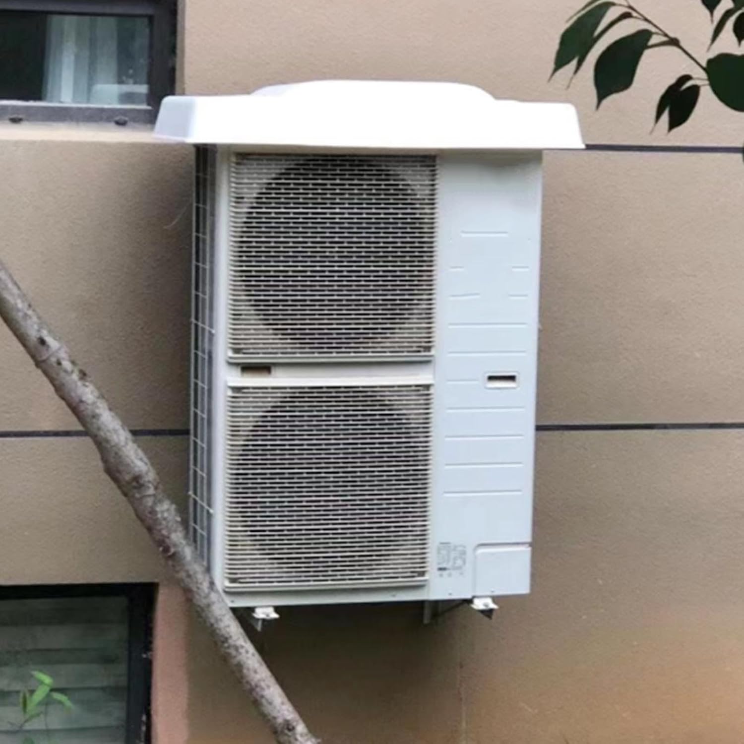 Air Conditioner Unit Cover with Fixed Rope, Outdoor Window AC Units Protection Cover, Air Conditioner Umbrella Waterproof Defender(43.3 * 17.7inch)