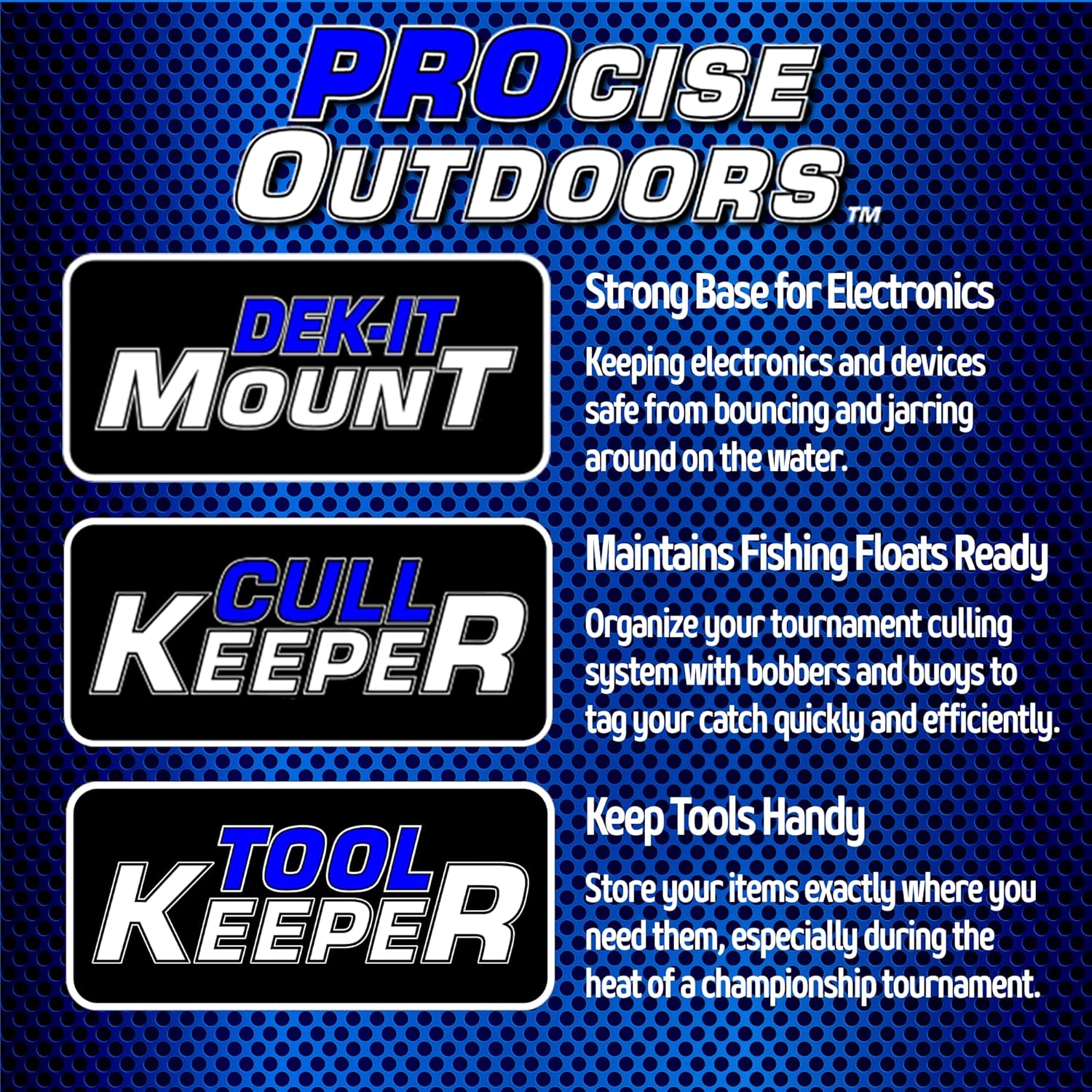 PROcise DEK-It Fish Finder Mount for Boats, Dual Unit Deck Mount with GPS Slot for Fish Finders, Depth Finders and Other Fishing Accessories, Marine-Grade Aluminum, Durable, Secure and Rust-Proof