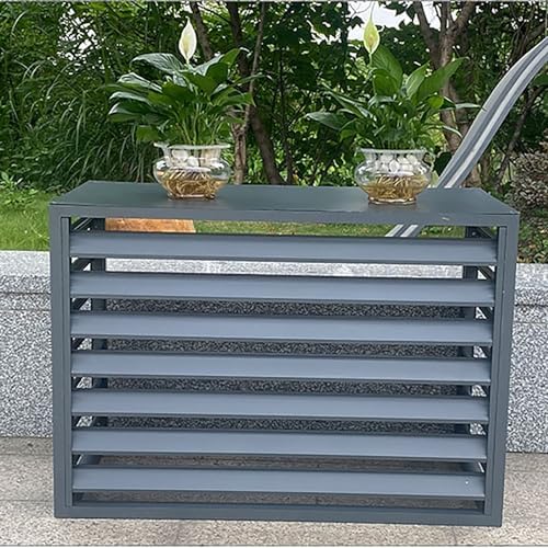 Aluminum Air Conditioner And Heat Pump Cover, Air Conditioner Fence Screen, Mini Split Air Conditioner Cover For Outside Units, Plant Display Rack Storage Shelf, Suitable For Indoor And Outd