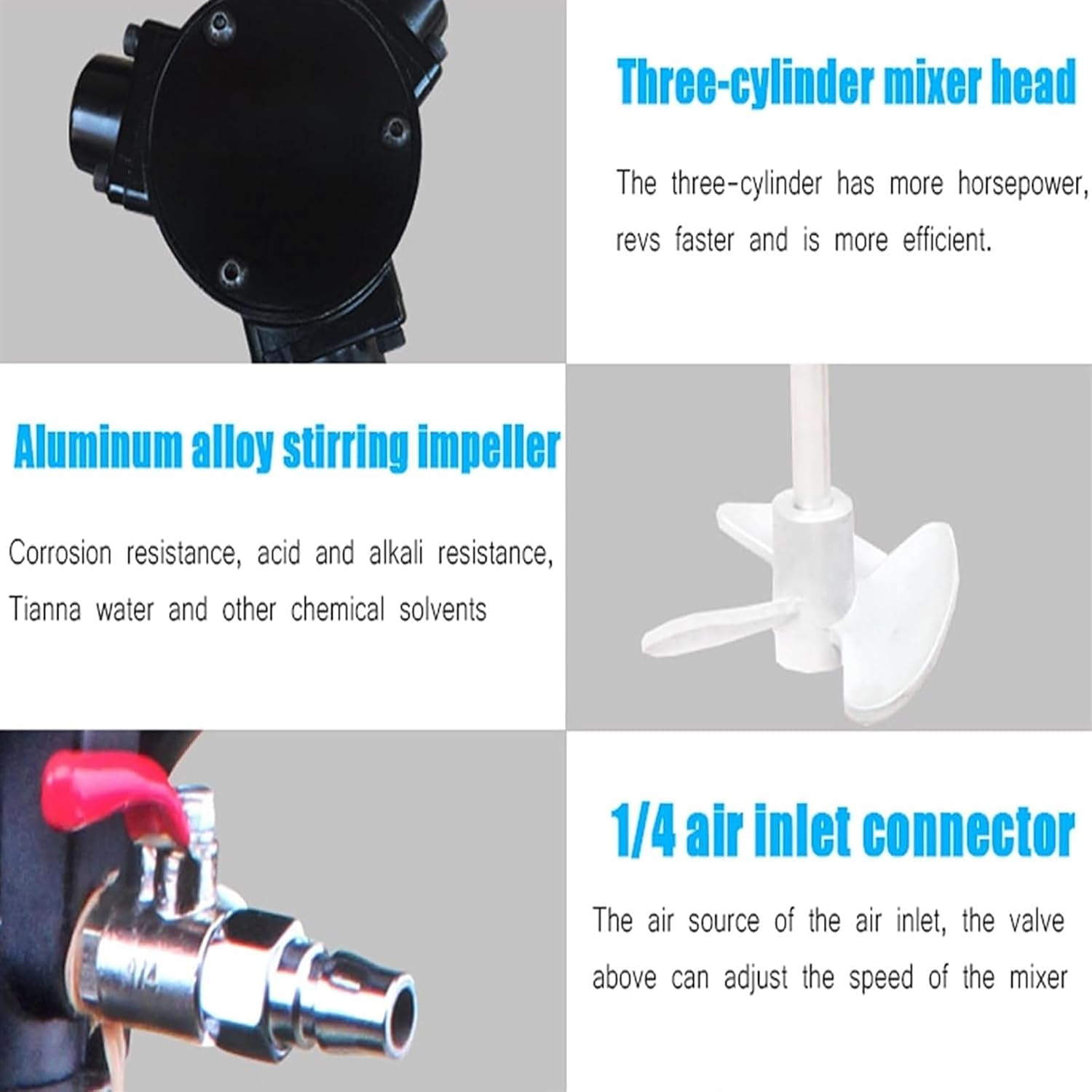 Pneumatic Paint Mixer Machine, 5 Gallon Automatic Lift Paint Stirrer with Stand, Height Adjustable, Ink Coating Mix Tool