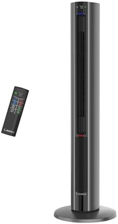 Lasko Oscillating All Season Tower Fan and Space Heater in One for Home with Adjustable Thermostat, Overheat Protection, 4 Fan Speeds, 3 Heat Settings and Remote, 42 Inches, 1500W, Gray, FH515