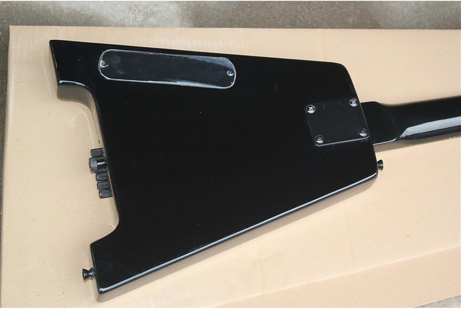 Black 6 Strings 24 Frets Headless Electric Guitar with Rosewood Fretboard Professional Headless Guitar