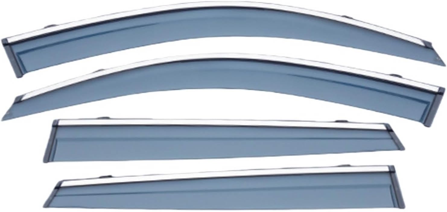 Window Deflectors for Kia Sorento MK2-XM 2009-2014, Sun Rain Guard Window Visors Vent Shades with Bright Stripes Car Accessories