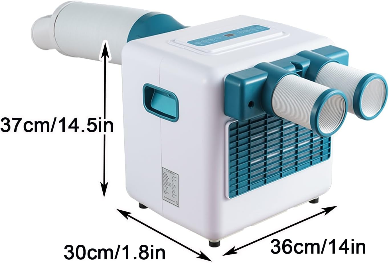 Portable Camping Air Conditioner Small Air Cooler with Remote Control and Timer Compressor Refrigeration for Room Bedroom Office Outdoor, 220V