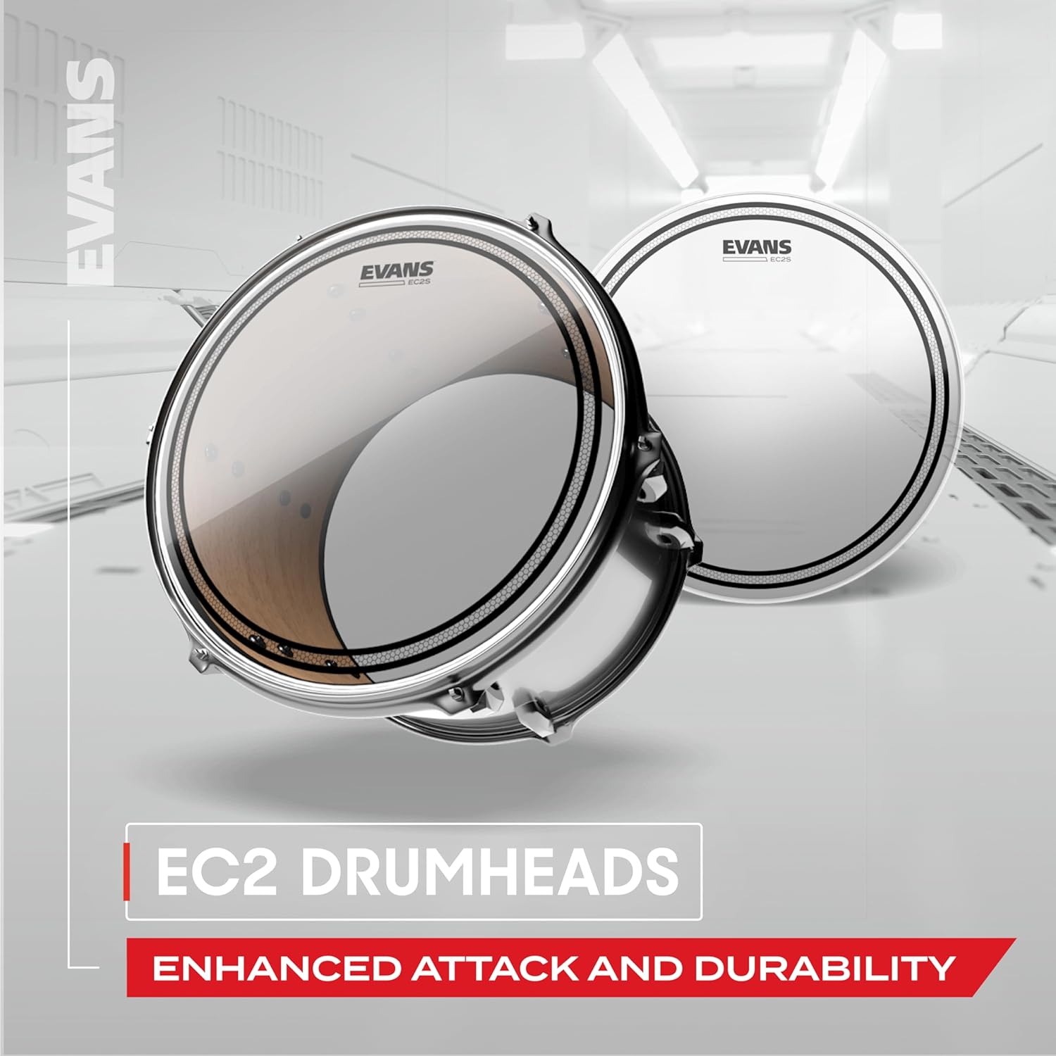Evans Drum Heads - EC2S Clear Standard Pack (12