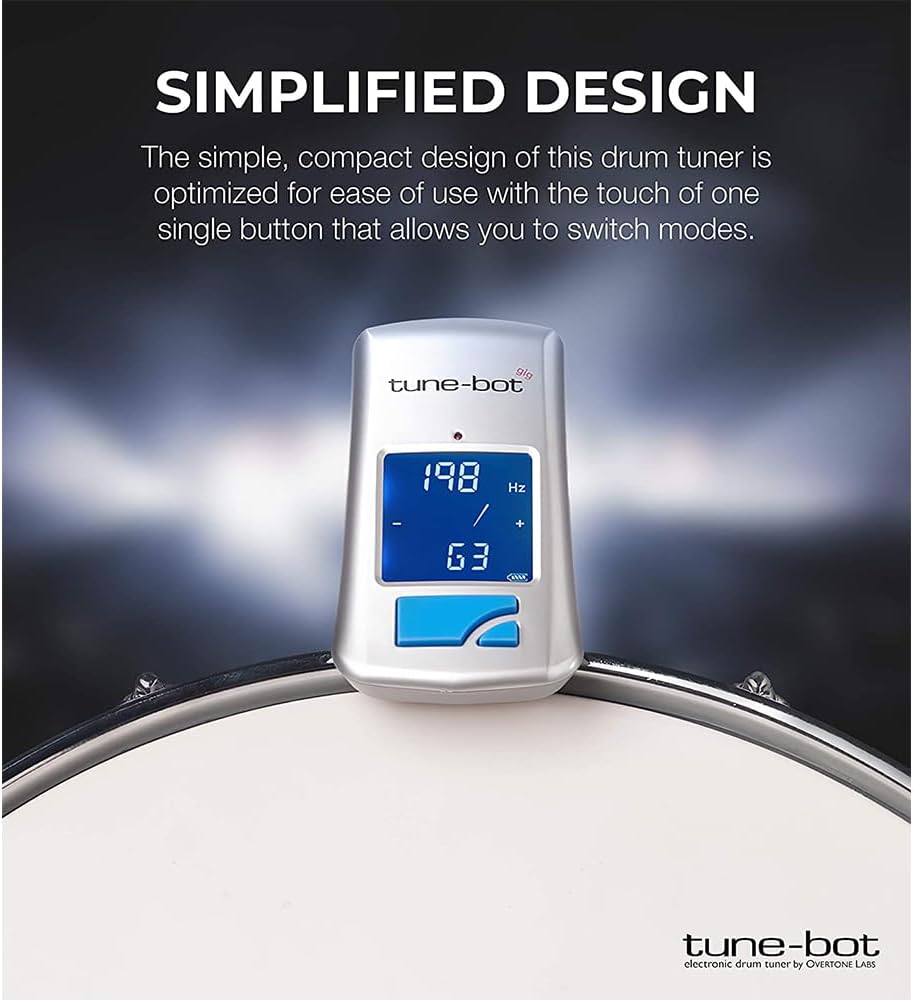 Gig Clip-On Digital Drum Tuner with Backlit LCD Display for Acoustic Drums Bundle with Watson AAA NiMH Batteries and AA-C4H 4-Hour Rapid Charger