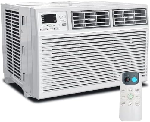 Antarctic Star 8,000 BTU Air Conditioner Winodw Unit Cools up to 350 Sq. Ft. with 7 Modes, Ultra-quiet Window AC Unit with Remote Control, Easy to Install, Energy Saving, White