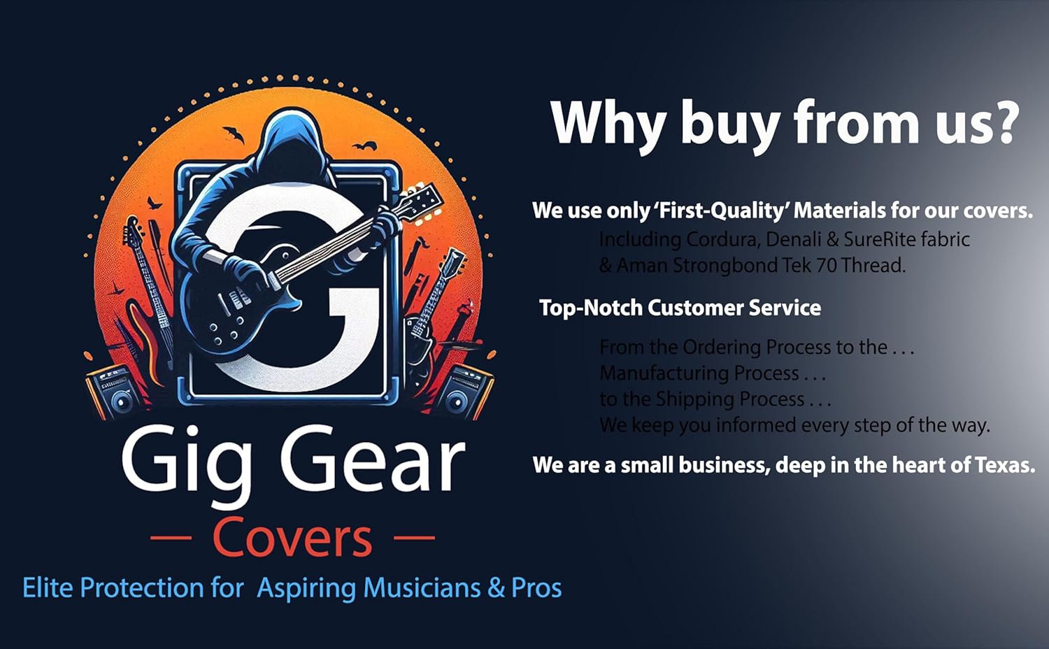 Gig Gear Cover for Boss Waza Cabinet412 Guitar Amplifier | Genuine Waterproof Cordura or Synthetic Leather Fabric | Select Color, Padding & Pocket Options | Made in US