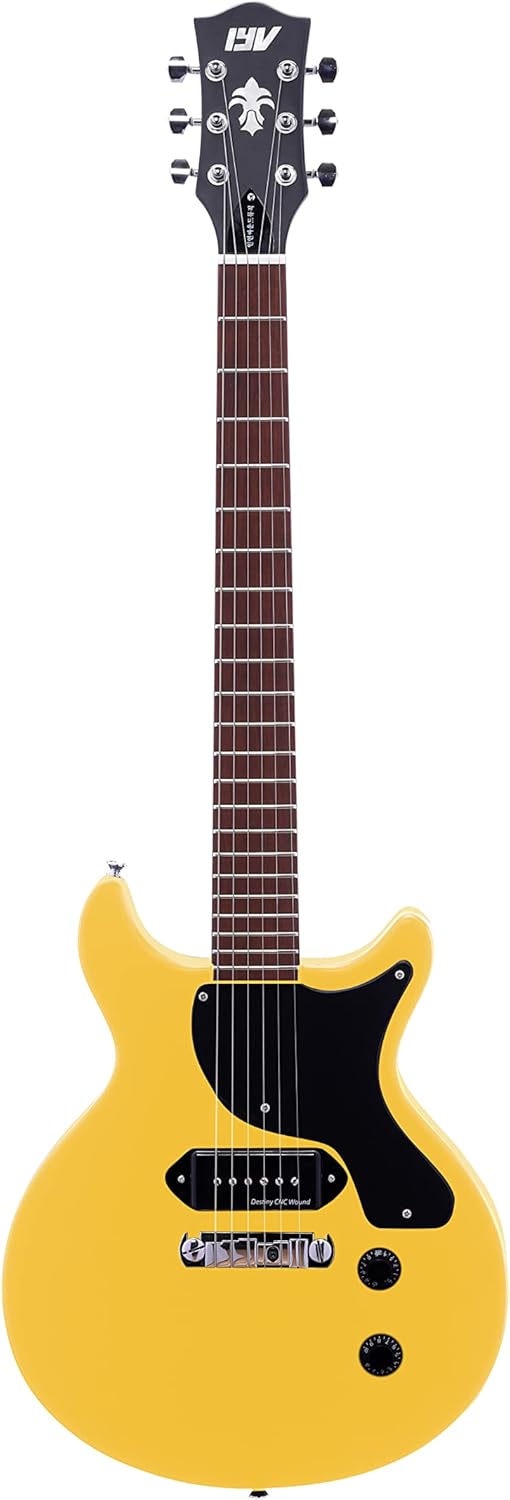 IYV- ILJR-200 Solid Basswood Body Electric Guitar, TV Yellow