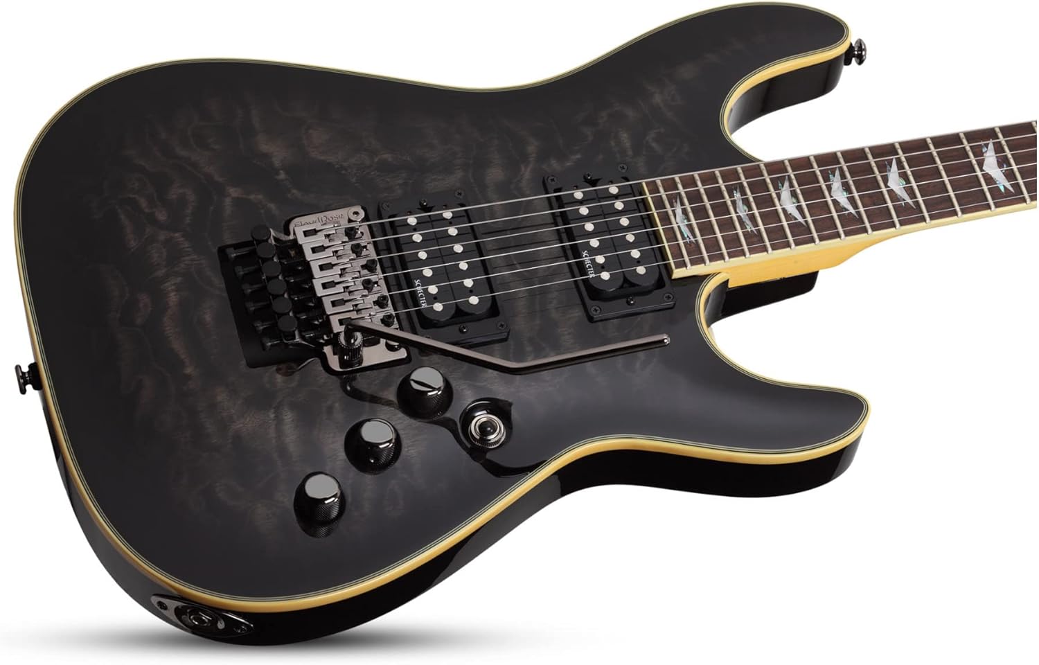 Schecter Guitar Research Omen Extreme-6 FR Electric Guitar - See-Thru Black
