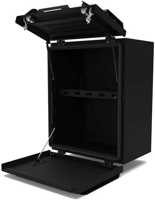 Flatline Van Co. Rear Storage Box for FVCO Rear Door Platforms | Adds 6 Cubic Feet of Storage | Exterior Accessory Panel | Interior Molle Panel | Locking Latches | Lightweight Aluminum Design