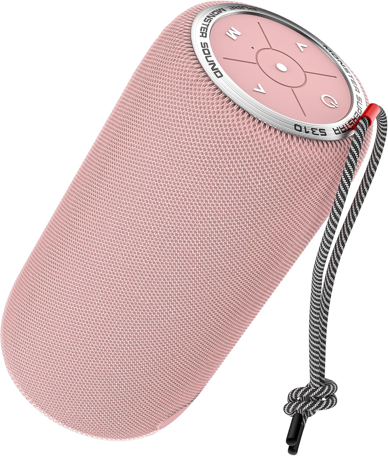 Monster S310 Upgraded Bluetooth Speaker, 30W Portable Speaker, 360° Stereo Sound with Punchy bass, TWS Pairing, IPX6 Waterproof, Bluetooth 5.2, 24H Playtime, Perfect for Home, Outdoor, Beach, Pink