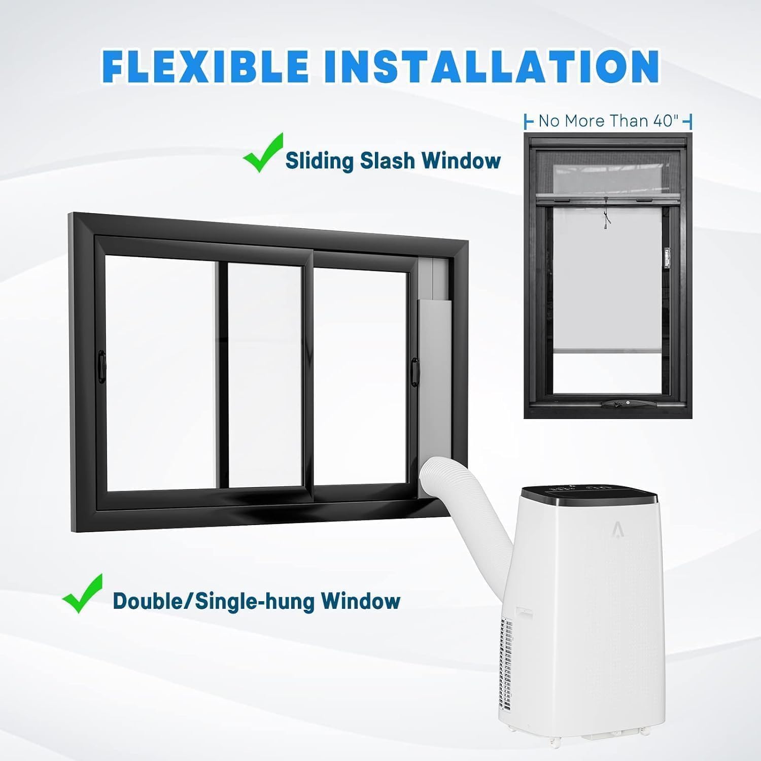 14000 BTU Room Portable Air Conditioner, 3-In-1 Free Standing Cooling AC With Fan & Dehumidifier Up to 700 Sq.Ft, Remote Control with Smart/Sleep Modes, 3 Speeds, Auto Swing & 24H Timer