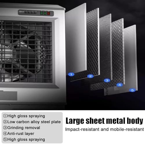 Portable Evaporative Air Cooler, Swamp Cooler Air Conditioner with 4 Ice Packs and 3 Speeds, Portable Ac for Outdoor, Office, Home