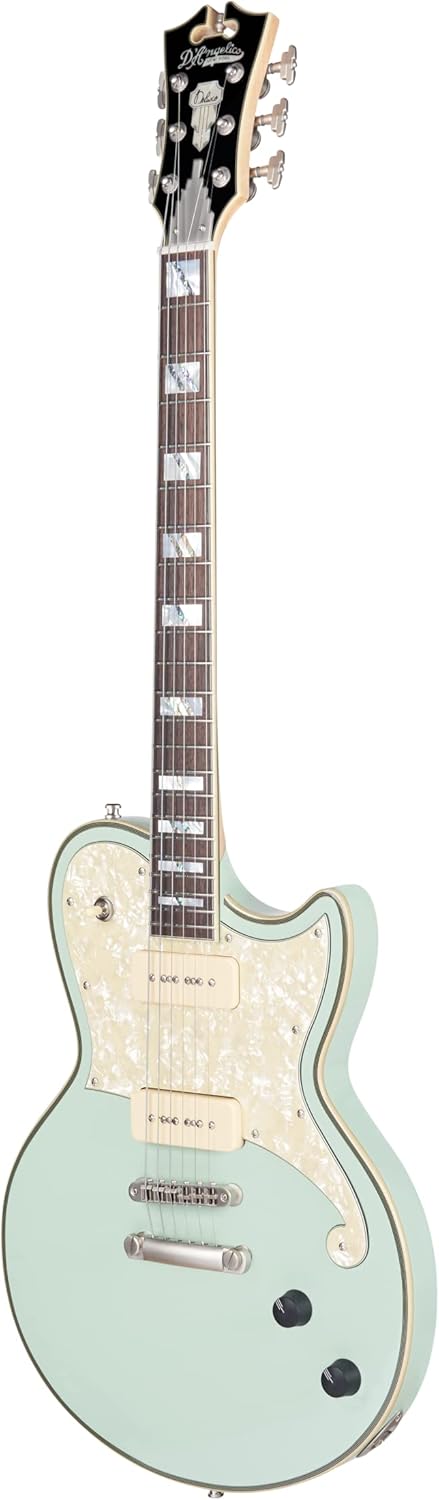 D'Angelico 6 String Solid-Body Electric Guitar, Right, Sage (DADATLSAGESNS)