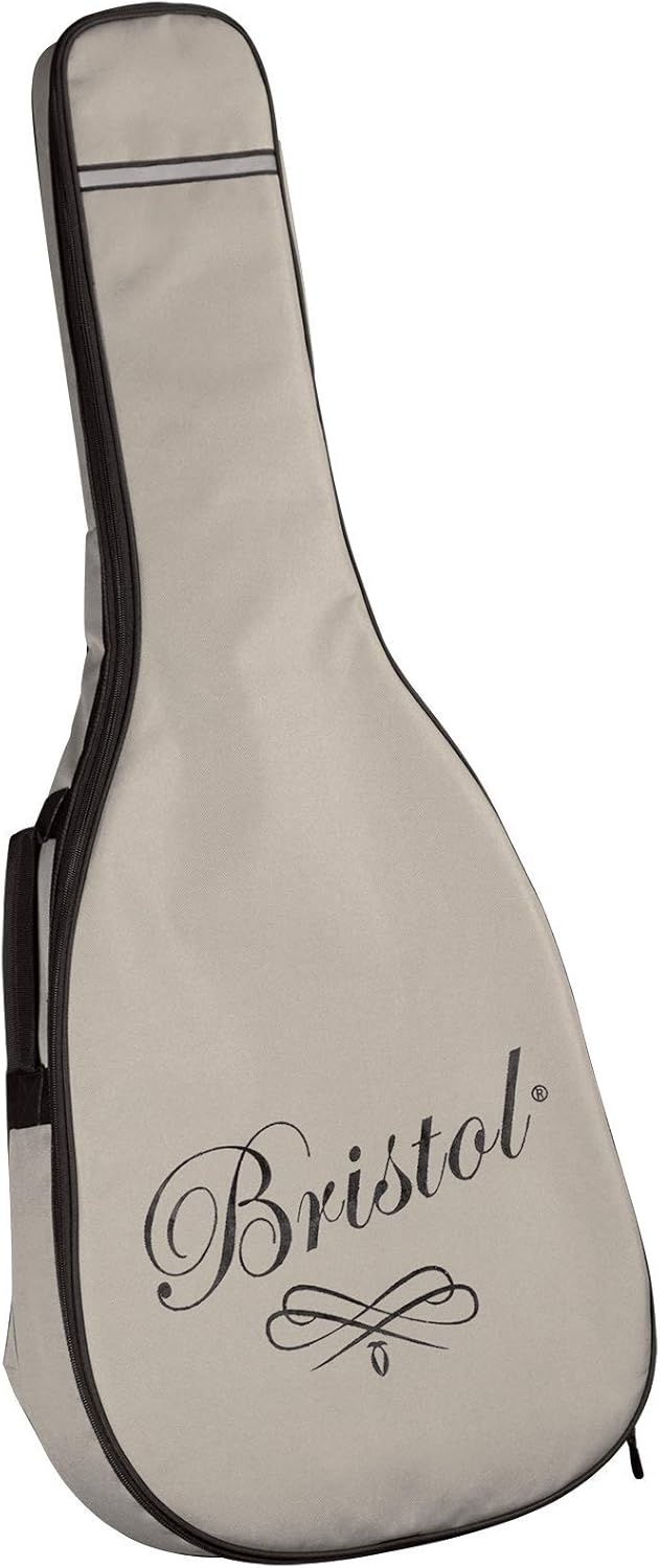 Bristol BM-15S Solid Top 000 Acoustic Guitar – Mahogany Body, Slim Neck, Chrome Tuners, Semi-Gloss Finish