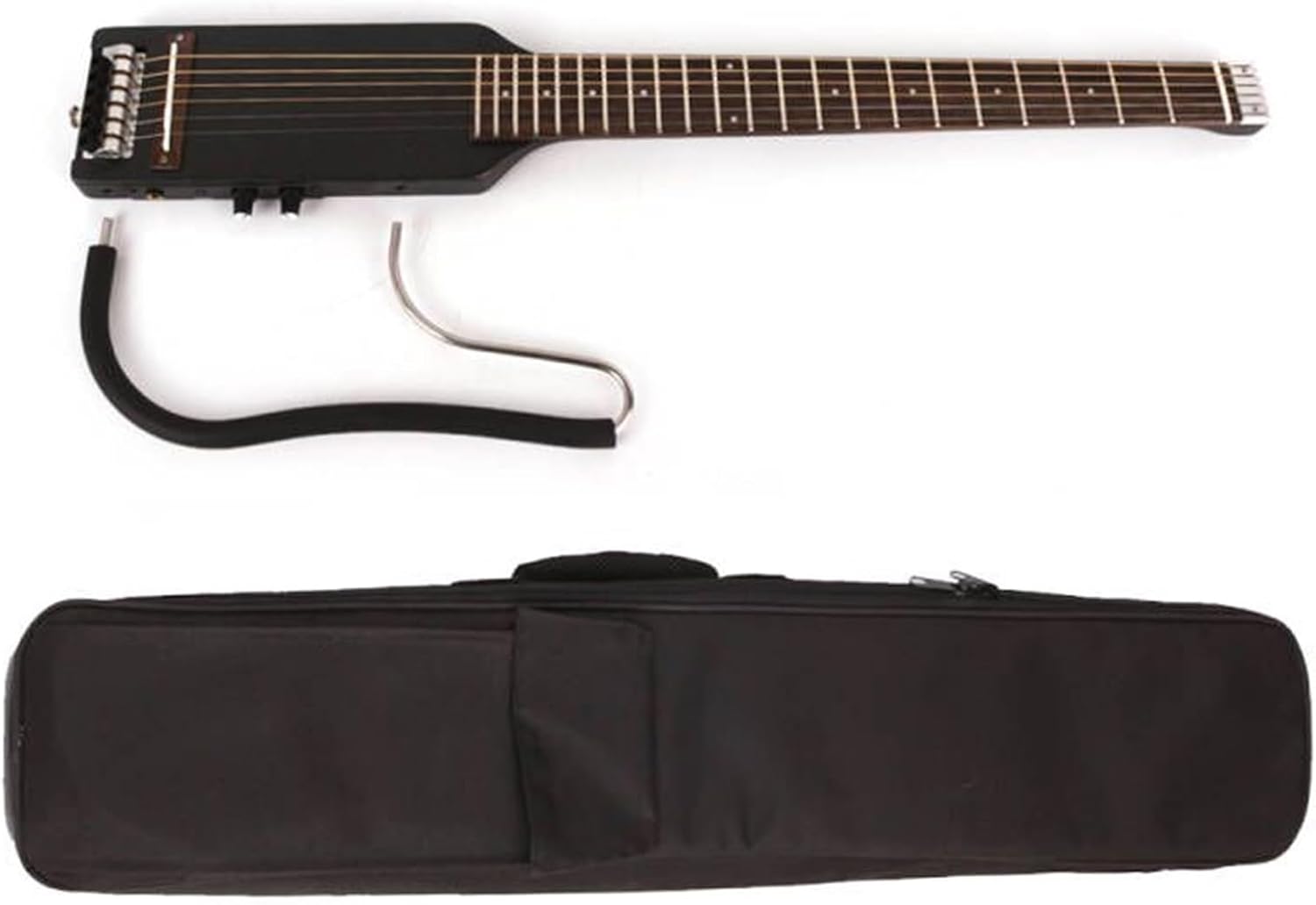 VENEKA Headless Electric Guitar Full Scale Length Headless Silent Travel Electric Guitar Right/Left Hand Portable Foldable Guitar (Color : Right 02)