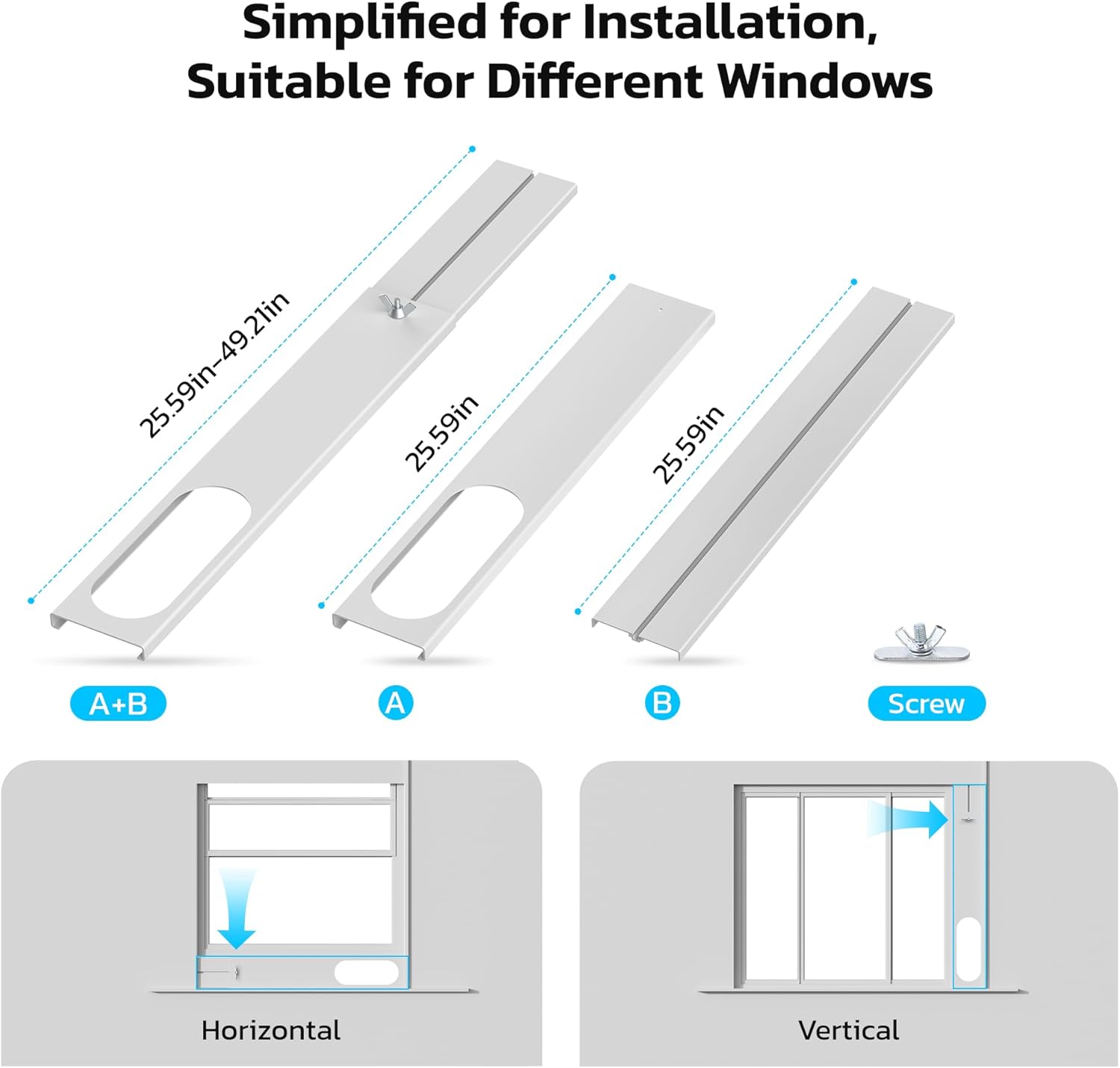 ZAFRO Portable Air Conditioners, 8,000 BTU Portable AC Unit with Cool, Fan & Dry Modes/Fast Cooling/Energy Efficient/Remote Control/24Hrs Timer for Bedroom/Apartments/Indoor Rooms, White