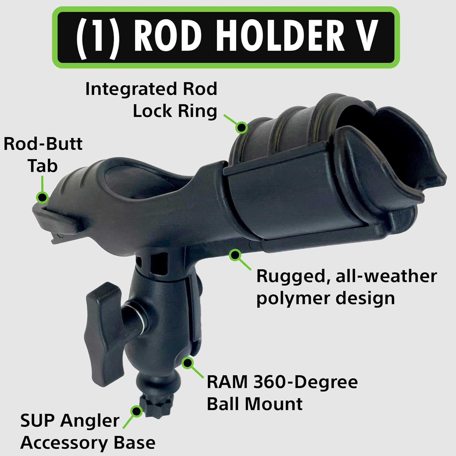 SUP Angler Lite Universal Paddle Board Mount with Paddle Board Fishing Rod Holders, Phone Holders, Cup Holders; Paddle Board Accessories