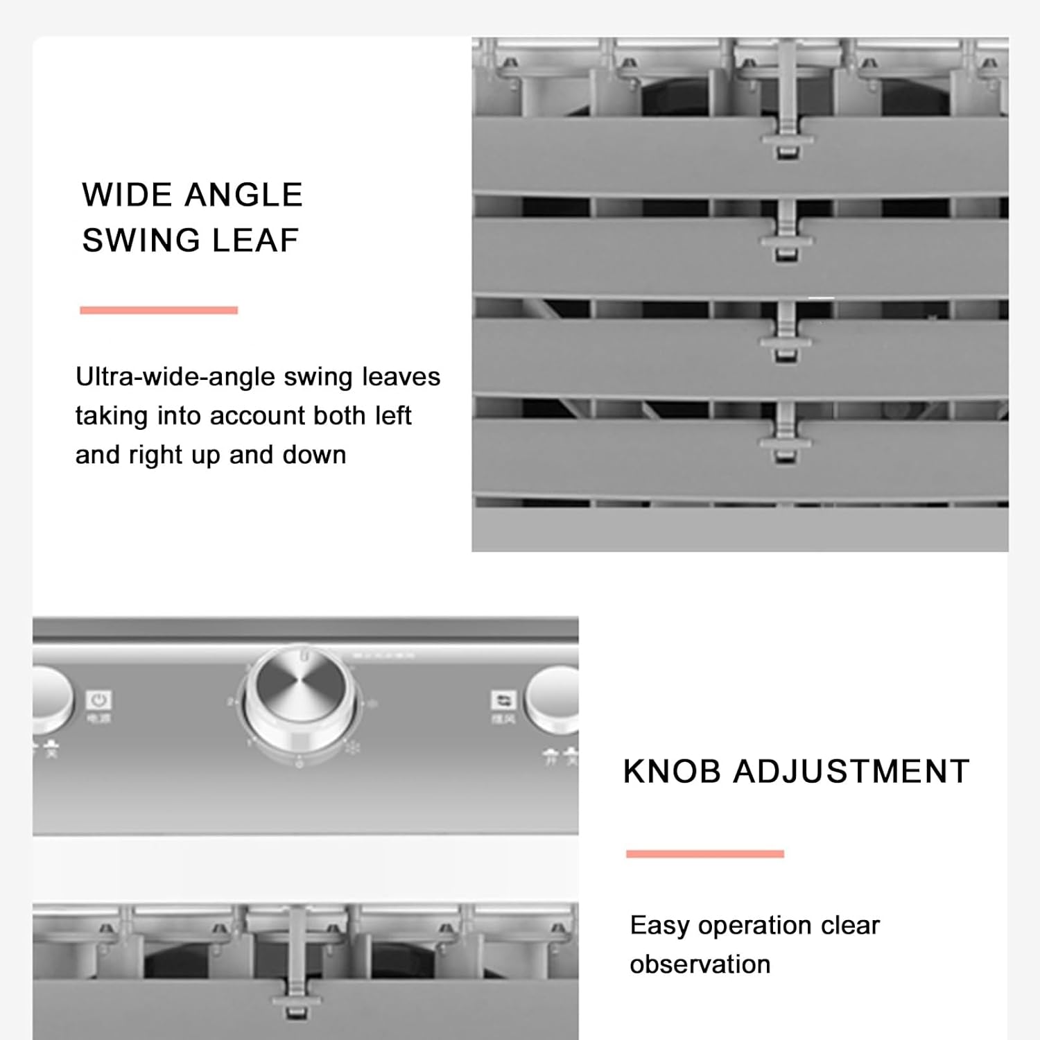 3 Wind Speed Portable Air Conditioners, Air Conditioner with Large Capacity Water Tank, Air Conditioner Portable with Universal Wheels, for Home, Office, Garage(106cm/41.7in)