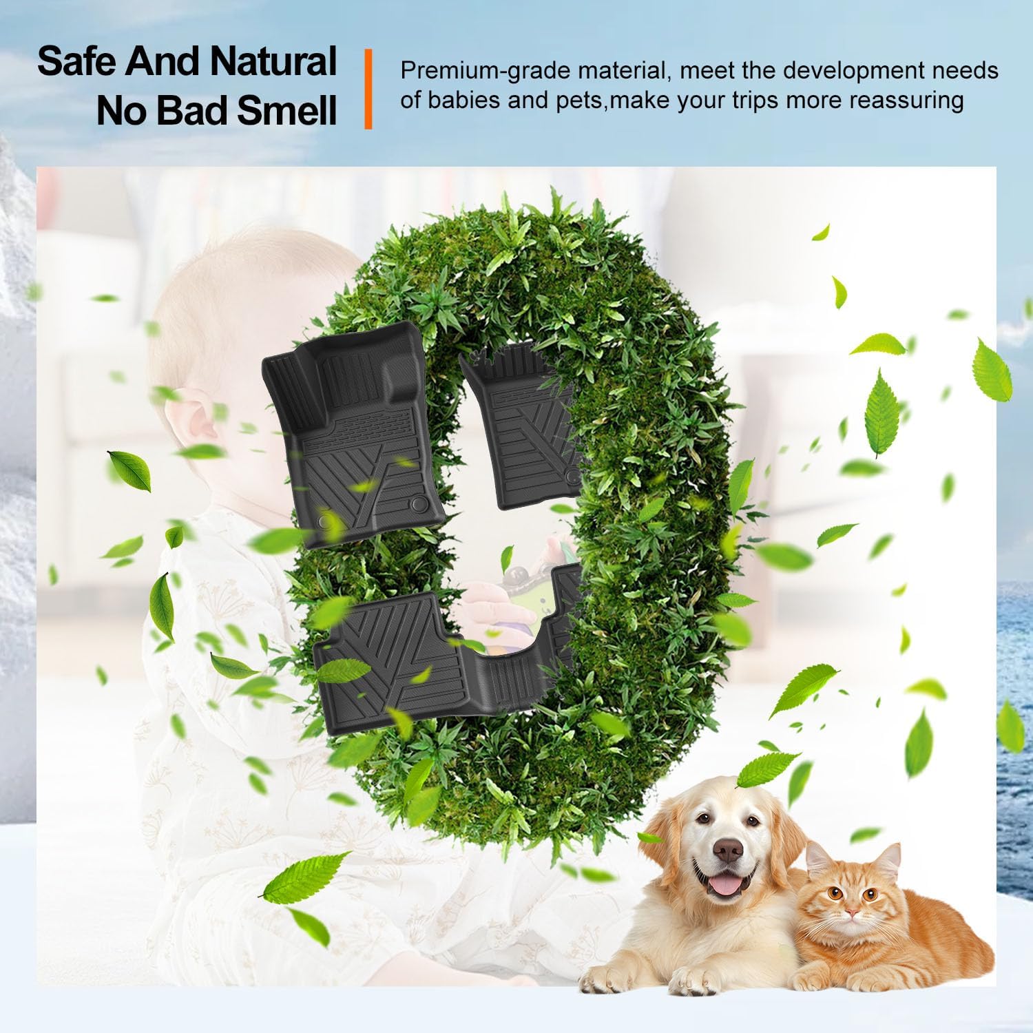 powoq Gas Floor Mat Compatible with 2022-2026 Ford Maverick Truck Bed Mat Liner Cargo Liner TPE Tailgate Mat Replacement for 2022-2024 2025 2026 Ford Maverick Accessories