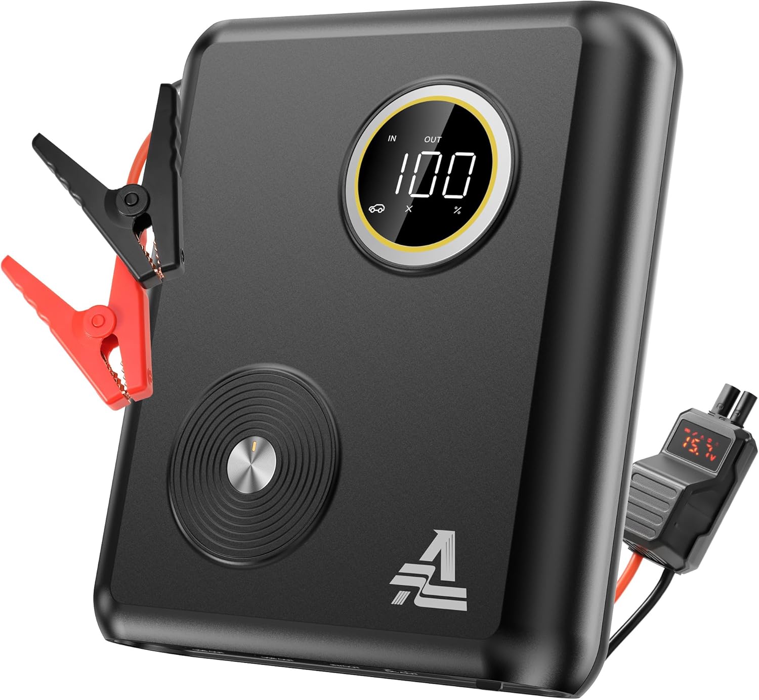 Industry's First Sodium 27500mAh 6000A Car Battery Jump Starter with PD 60W, 12V Portable Car Jump Starter for All Gas/12L Diesel Engine, 10-Year Standby Car Accessories with LED Display, 1500LM Light