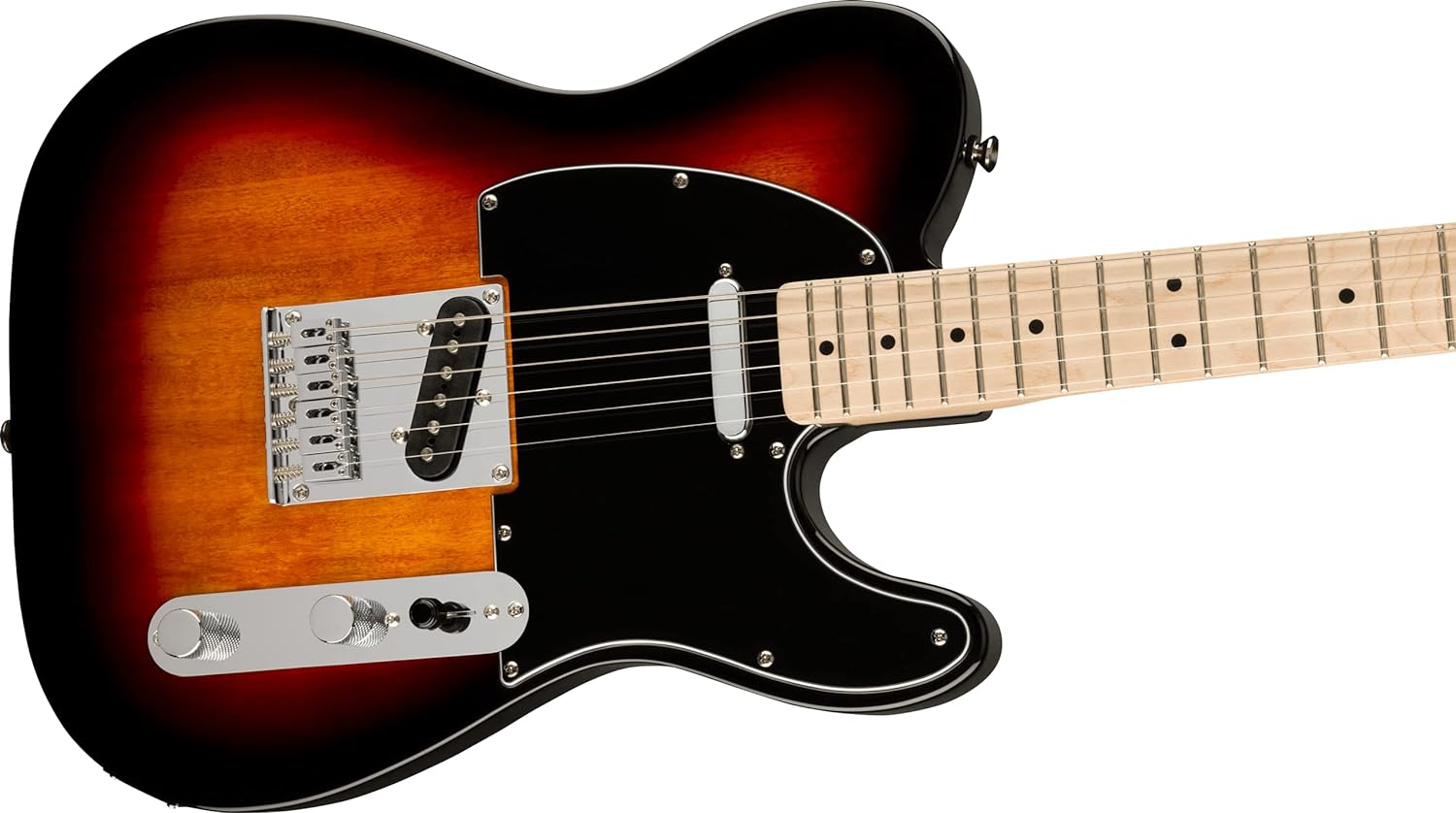 Squier Affinity Series Telecaster Electric Guitar, with 2-Year Warranty, 3-Color Sunburst, Maple Fingerboard