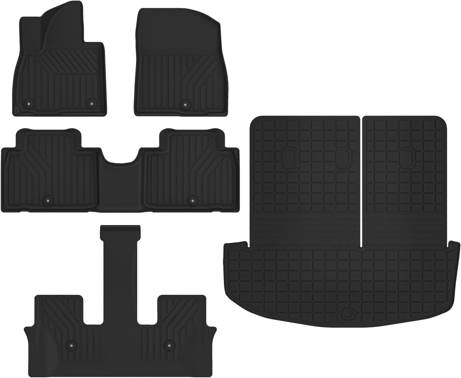 Floor Mats & Cargo Liner for 2026 Hyundai Palisade 7-Seater Only Fuel,TPE All Weather Protection Slush Floor Liner Accessories(Trunk Mat+Backrest Mat+Floor Mat)