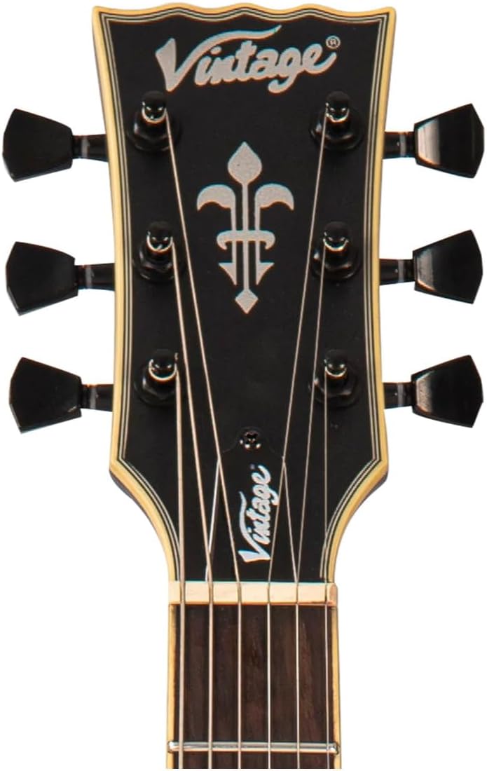 VINTAGE Electric Guitar, Right, Satin Black (V100VMX)