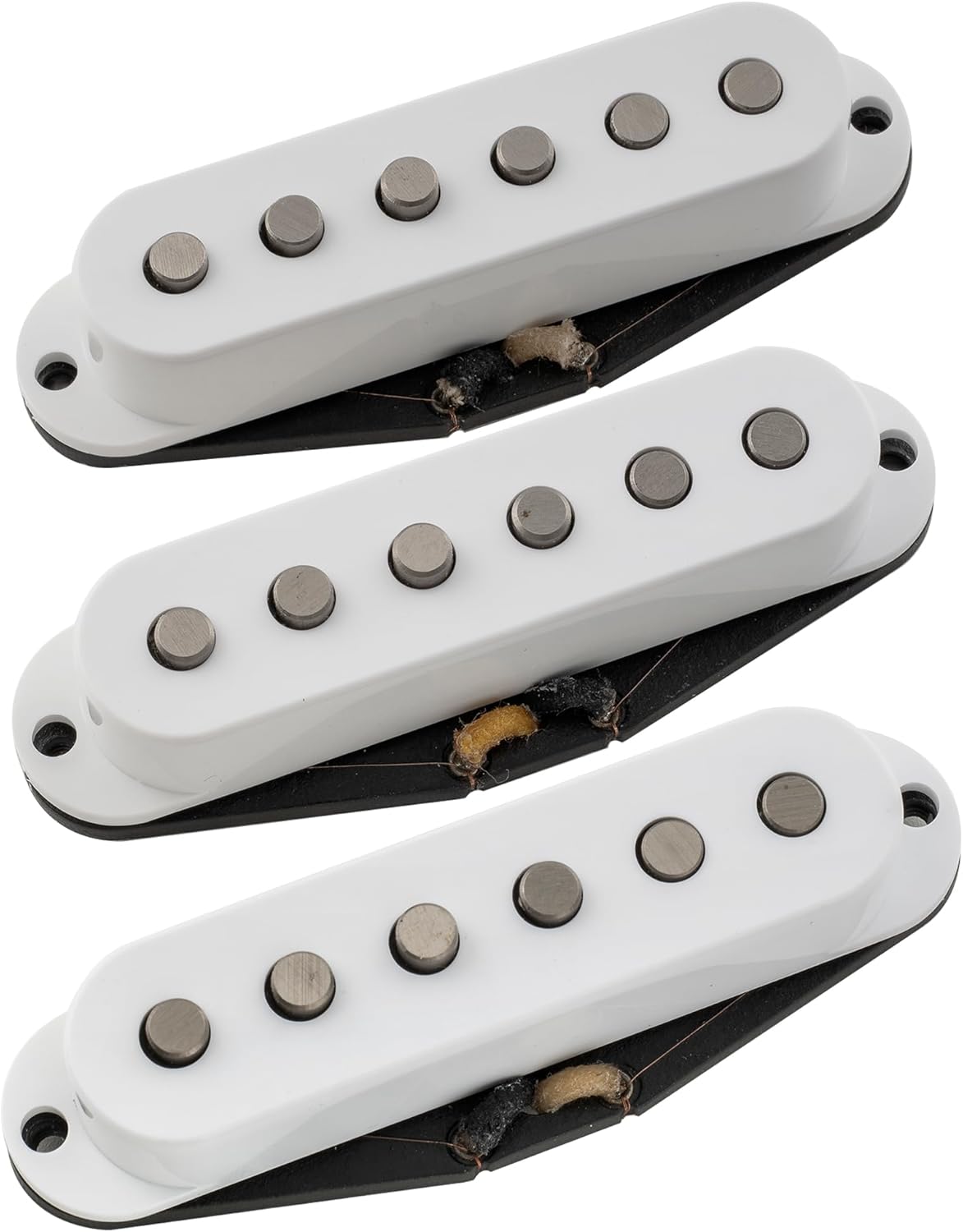 The Revival Pickups RPS5 1954 Strat Vintage Style Alnico 3 Single Coil Neck Middle Bridge Pickups Set for Strat Style Electric Guitar, White