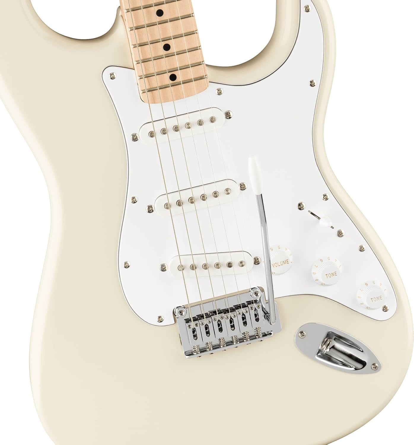 Squier Affinity Series Stratocaster Electric Guitar - Olympic White with Maple Fingerboard