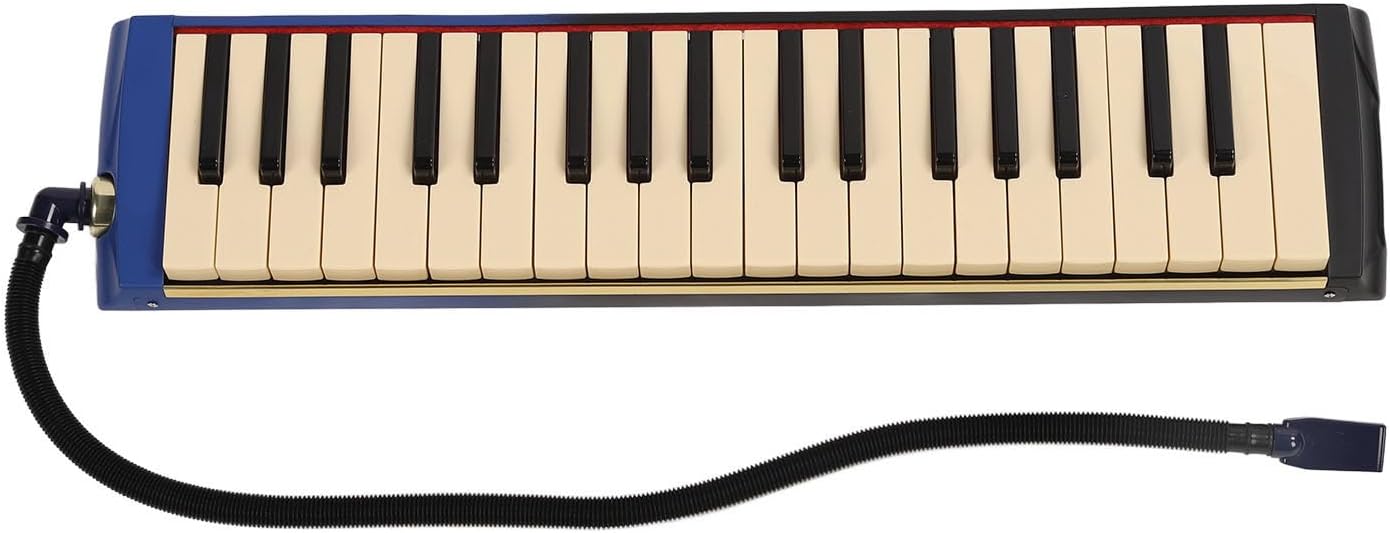 37 Key Melodica Instrument Piano, Professional Air Keyboard with Double Soft Tubes, 2pcs Mouthpiece, ABS Material, Complete Set with Carrying Bag for Beginners and Music Performanc