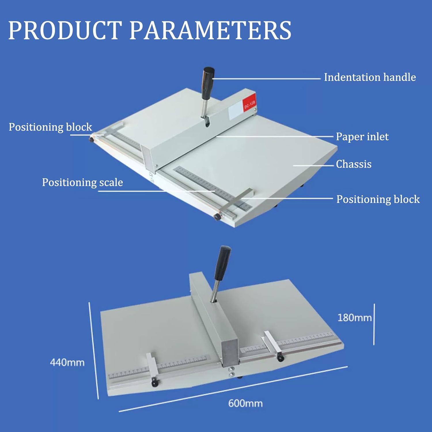 Creasing Machine, Manual Small Paper Creasing Machine, Heavy Duty A4 Paper Card Folder Creasing Tool for Office
