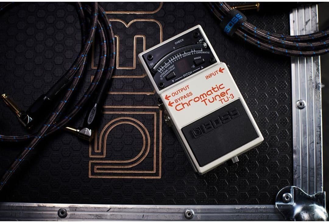 BOSS TU-3 Chromatic Floor Tuner for Guitar and Bass | Industry-Standard Performance | Tank-Tough BOSS Stompbox Body | 21-Segment LED Meter | Accurate to +/- One Cent | Accu-Pitch Sign Function