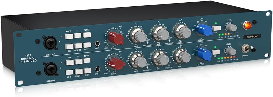 Behringer 1273 2-Channel Smart Microphone Preamplifier with 3-Band Equalizers
