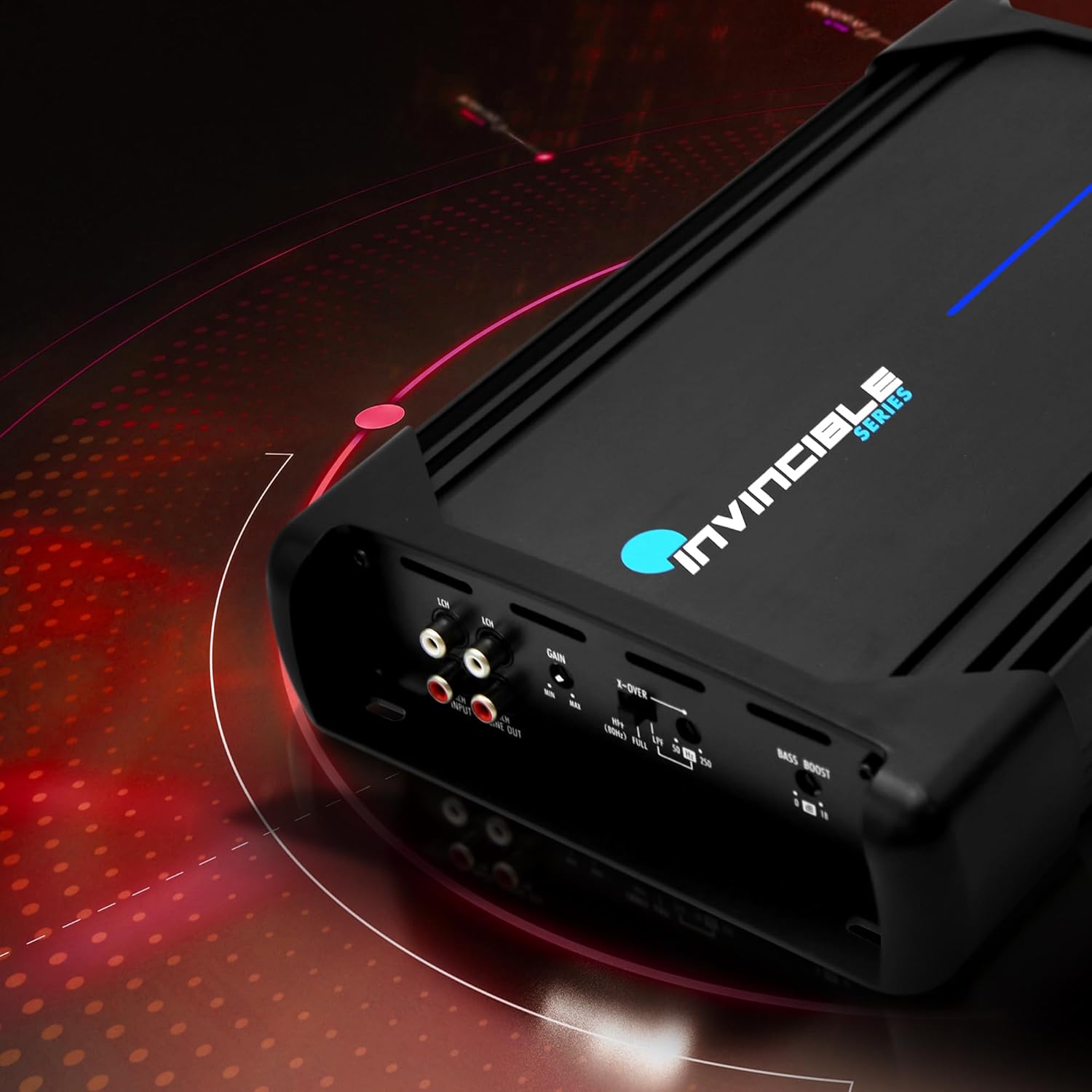 Pyle 2000W 12″ Class AB MOSFET Amplifier – Invincible Series 2-Channel Monoblock Car Audio Amp, High Power Performance with Advanced Protection Circuitry, Compact Design, PWM Power Supply