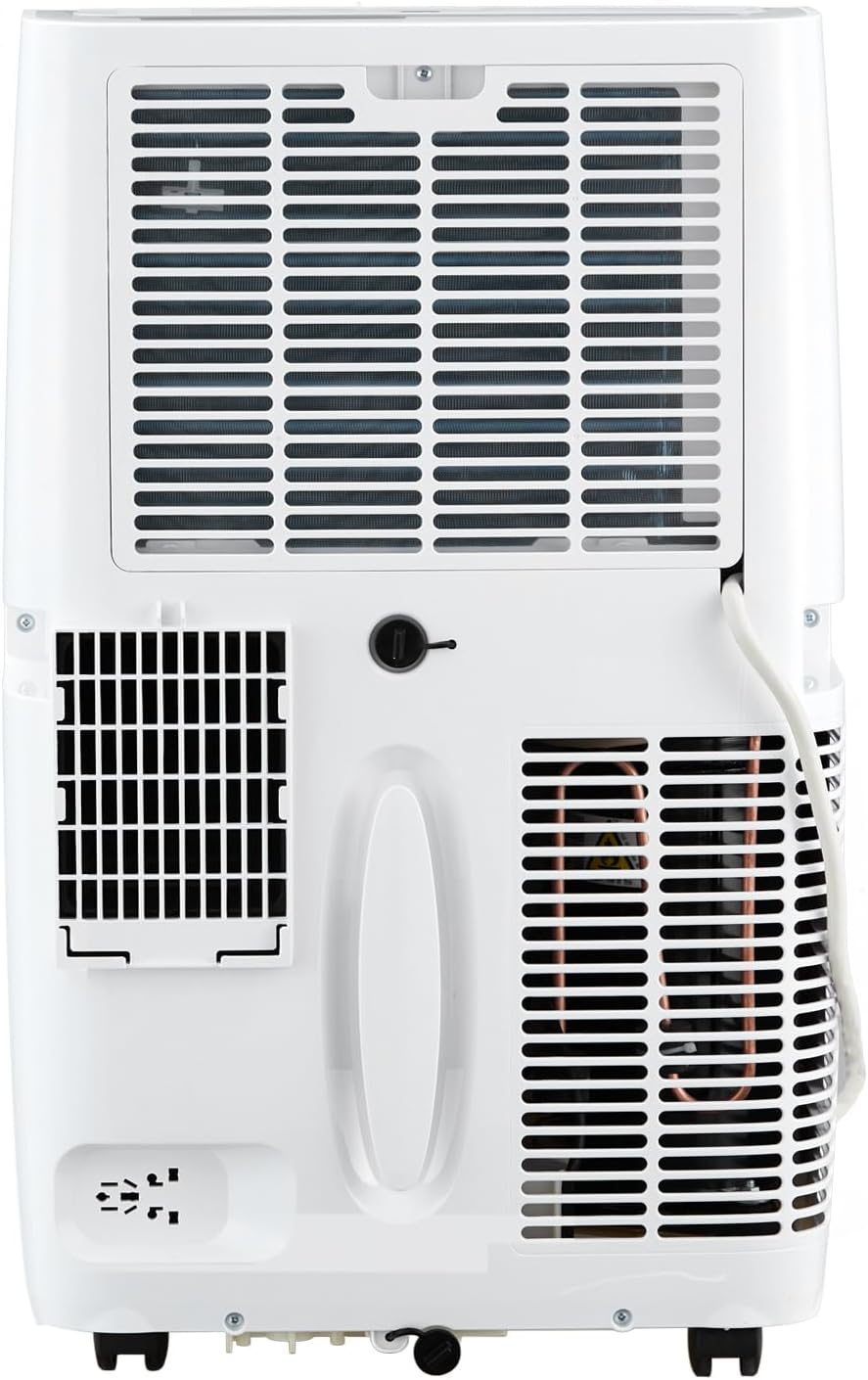 12000 Btu Portable Air Conditioner, 12000 BTU Portable AC Unit with Remote, Window kit, Pipe Cools up to 550 Sq. Ft for Home Office Dorms, White