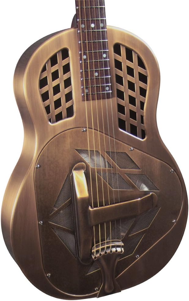 Regal RC-56 Metal Body Tricone Resophonic Guitar - Copper-Plated Brass