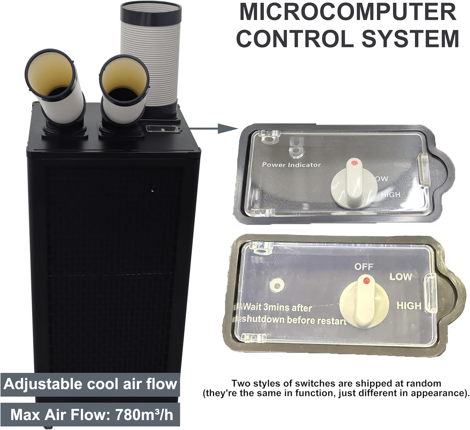 TECHTONGDA Industrial Spot Cooler Air Conditioner Commercial Mobile Outdoor Cooling Aircon 220V Double Columns 780m³/h