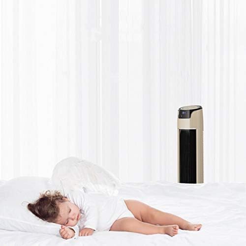 NBgy Tower Fan, No Leaf Inner Rotation Type Easy To Remove And Clean Silent Living Room Air Conditioning Fan, Three-dimensional Cooling Fan, Gold Color, 32.5x32.5x111.1cm