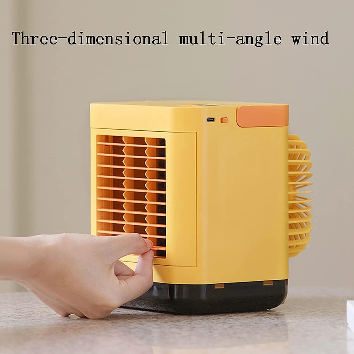 Portable Air Conditioner Fan, USB Personal Mini Evaporative Air Cooler with 3 Speeds, Quiet Air Cooler Fan, for Home Office Bedroom (Color : White)