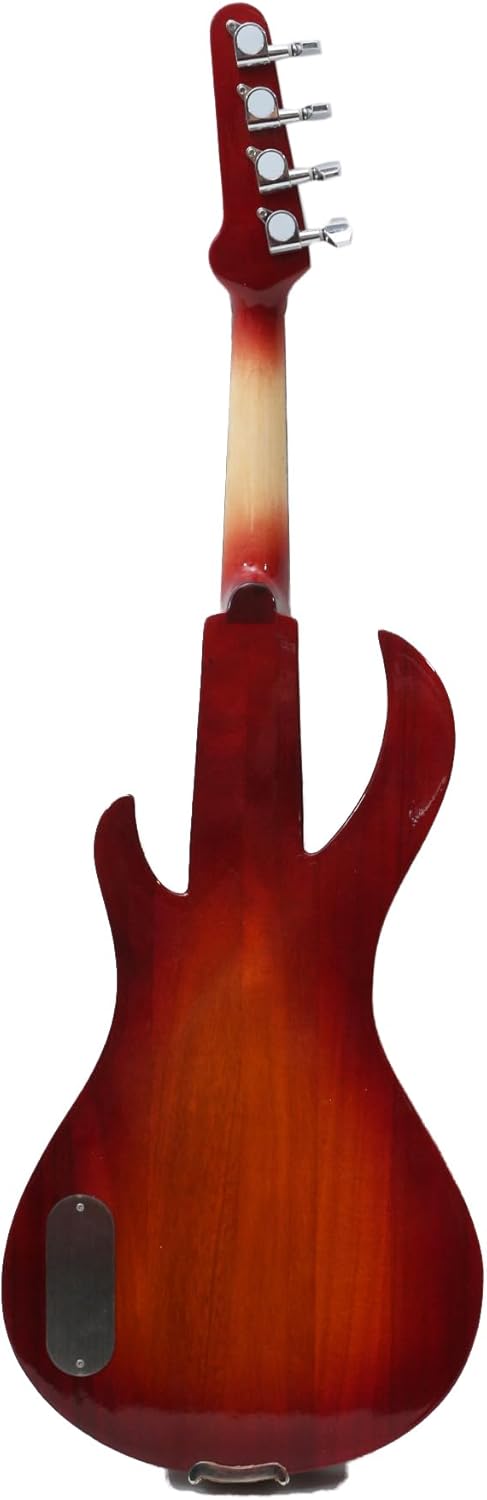 Yinfente Electric Viola 16inch Viola Full Size Guitar Shape Brown With Viola Bow Case Professional Sound Ebony fittings with solid wood body