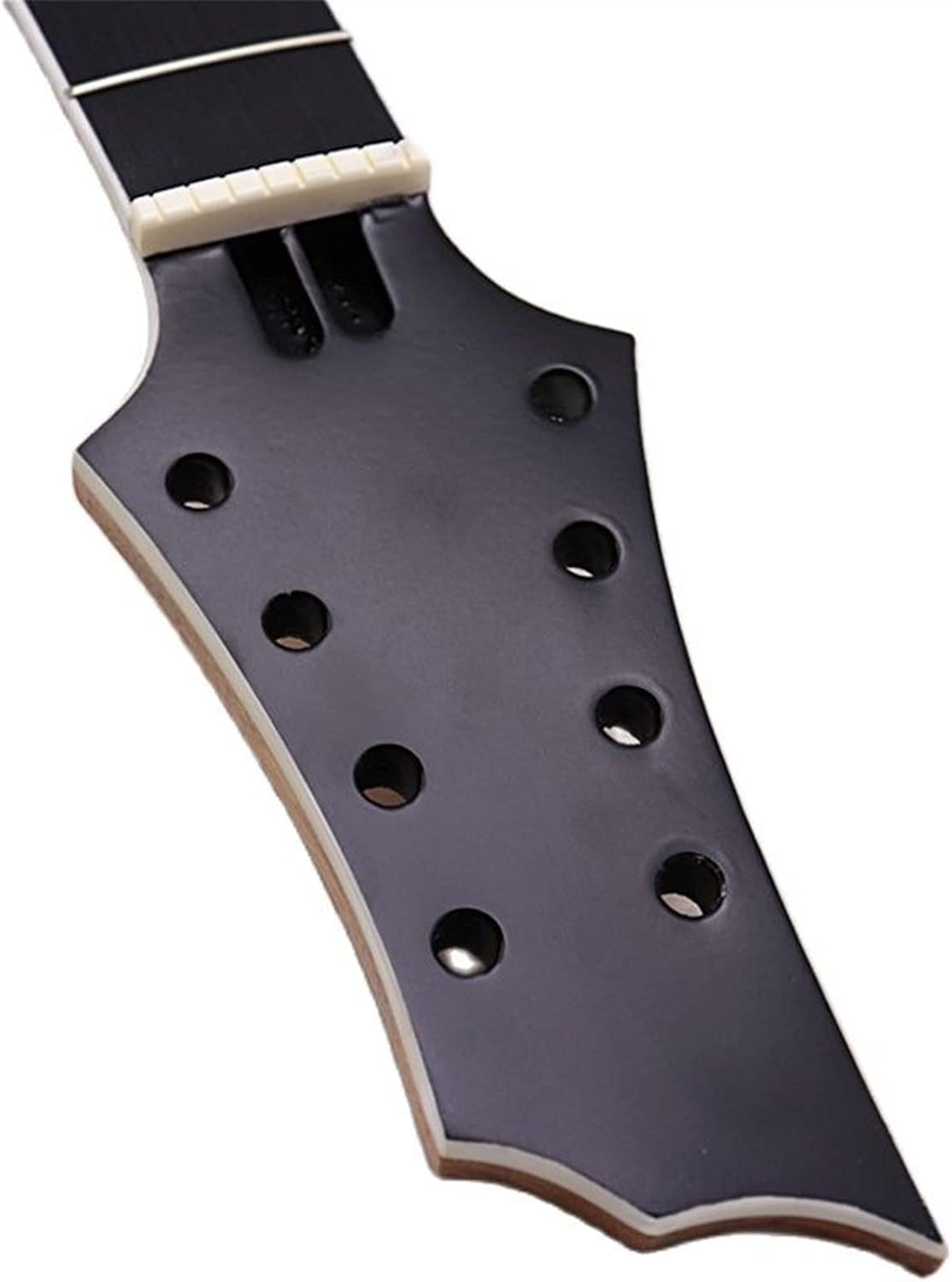 Electric Guitar Neck 8 String Guitar Neck 24 Frets Neck Black Color Neck for Electric Guitar Unfinished Guitar Neck